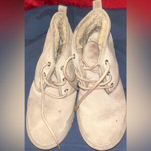 Beige Suede Ankle Boots
